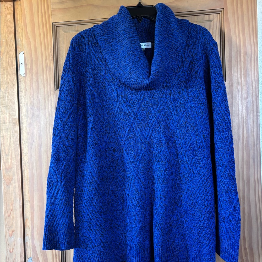 Calvin Klein Royal Blue Cowl Neck Sweater